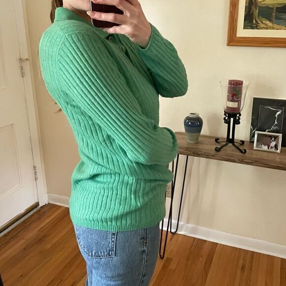 Bellerose Ribbed Pullover Sweater Green 8 - Picture 3 of 11